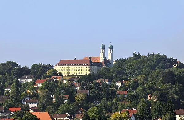 Benedictine Abbey of Schweiklberg, Vilshofen, Lower Bavaria, Bavaria, Germany, Europe, PublicGround