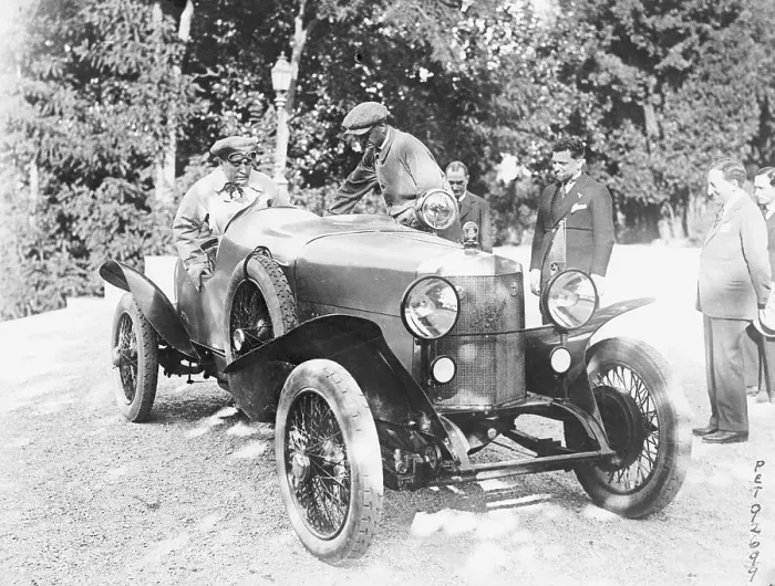 Framed Print : Benito Mussolini in Automobile Framed Print : Benito Mussolini in Automobile
