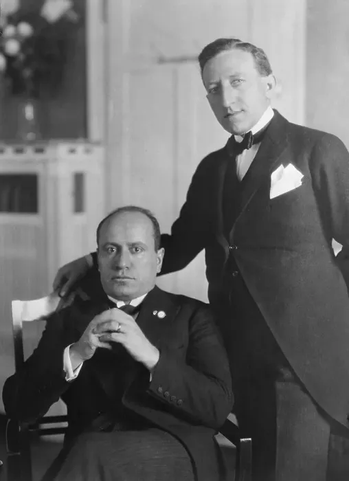 Framed Print : Benito Mussolini And Baron Russo Framed Print : Benito Mussolini And Baron Russo