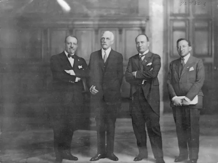 Framed Print : Benito Mussolini and Others Posing Together Framed Print : Benito Mussolini and Others Posing Together