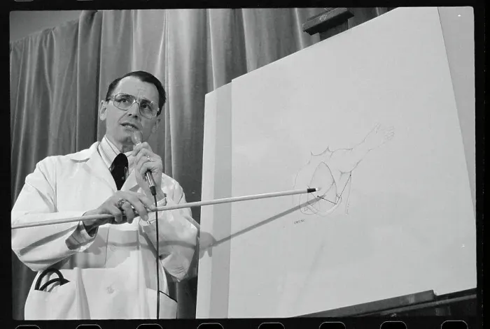 Framed Print : Benjamin Aaron Pointing to Diagram Framed Print : Benjamin Aaron Pointing to Diagram
