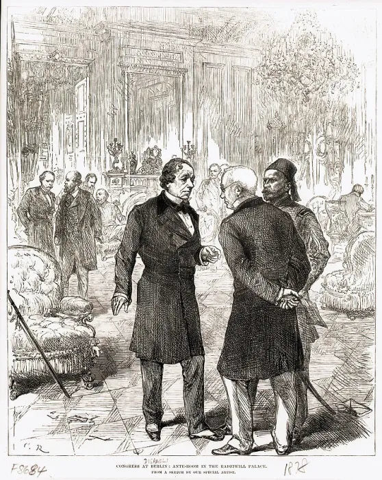Framed Print : Benjamin Disraeli at Congress of Berlin