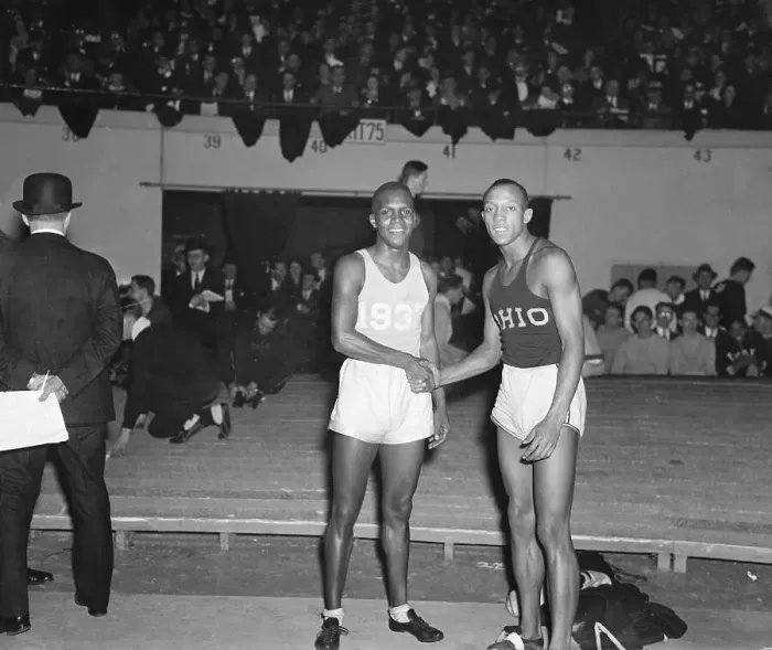 Framed Print : Benjamin Johnson and Jesse Owens Framed Print : Benjamin Johnson and Jesse Owens