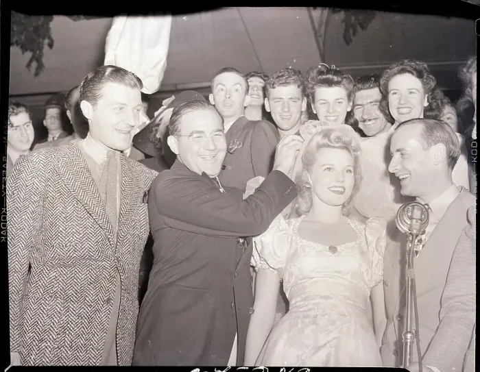 Framed Print : Benny Goodman Crowns Queen at Dance Framed Print : Benny Goodman Crowns Queen at Dance