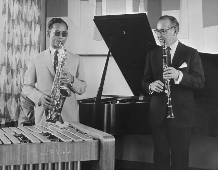 Framed Print : Benny Goodman and King Bhumiphol Framed Print : Benny Goodman and King Bhumiphol