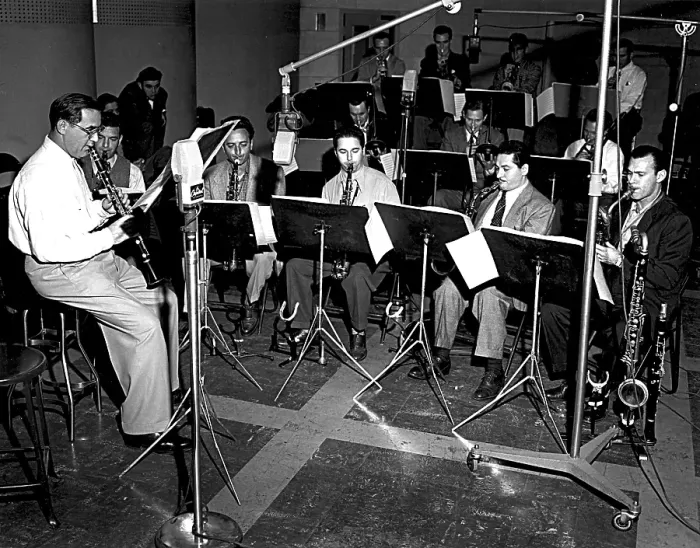Framed Print : Benny Goodman Orchestra Recording