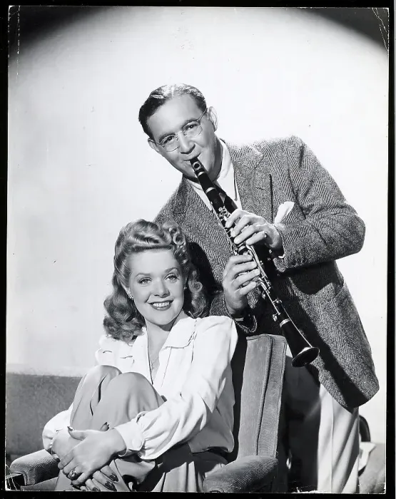 Framed Print : Benny Goodman Posing With Alice Faye