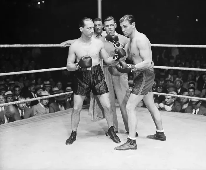 Framed Print : Benny Leonard and Pal Silvers Boxing