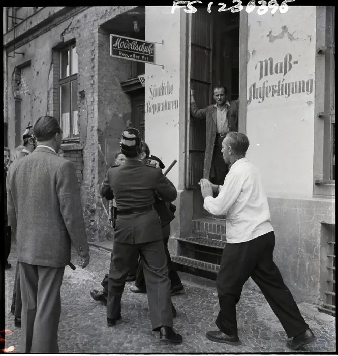 Framed Print : Berliners Riot Over Food Distribution 1953