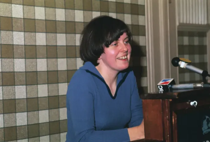 Framed Print : Bernadette Devlin McAliskey Answering Questions Framed Print : Bernadette Devlin McAliskey Answering Questions