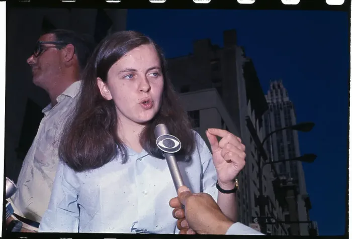 Framed Print : Bernadette Devlin Speaking into One Microphone Framed Print : Bernadette Devlin Speaking into One Microphone