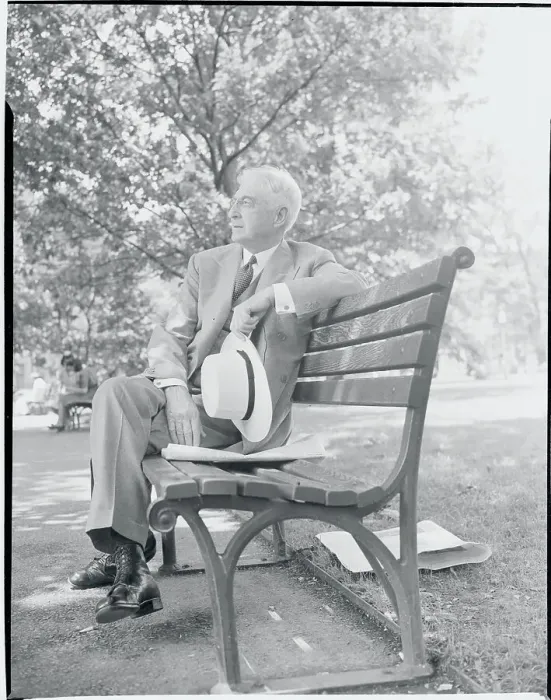 Framed Print : Bernard Baruch Relaxing Framed Print : Bernard Baruch Relaxing