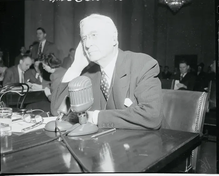 Framed Print : Bernard Baruch Testifying Framed Print : Bernard Baruch Testifying