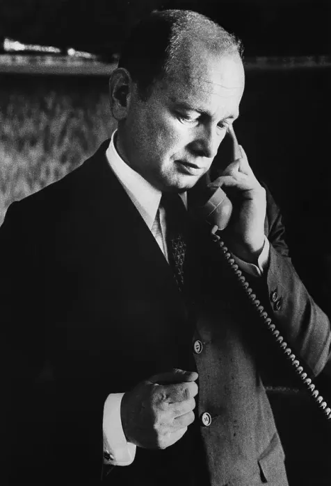 Framed Print : Bernard Cornfeld Making a Phone Call Framed Print : Bernard Cornfeld Making a Phone Call