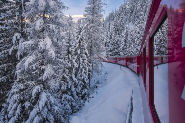 Framed Print : Bernina express Filisur Switzerland Framed Print : Bernina express Filisur Switzerland