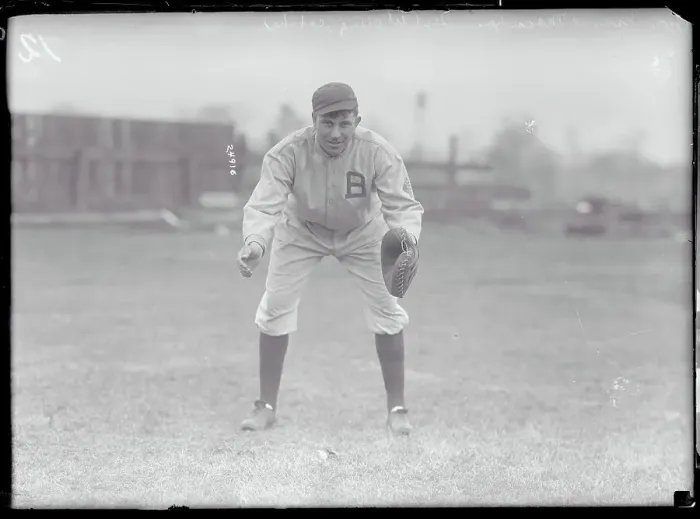 Framed Print : Bert Whaling in Catching Stance