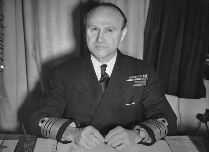 Framed Print : Bertram Ramsay Seated at Desk in Uniform Framed Print : Bertram Ramsay Seated at Desk in Uniform