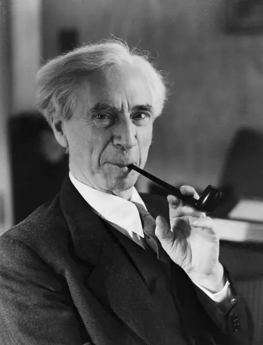 Framed Print : Bertrand Arthur William Russell Smoking a Pipe