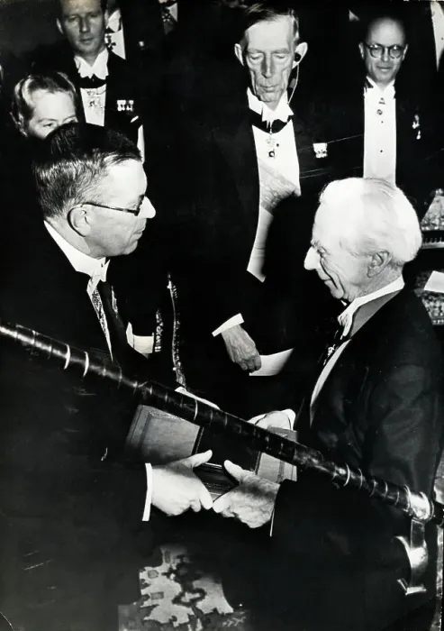 Framed Print : Bertrand Russell Receiving Nobel Prize Framed Print : Bertrand Russell Receiving Nobel Prize
