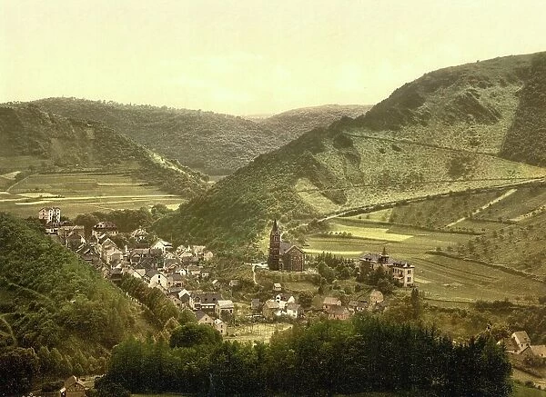 Bertrich in Rhineland-Palatinate, Germany, Historic, Photochrome print from the 1890s