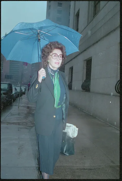 Framed Print : Bess Myerson Arriving at Court Framed Print : Bess Myerson Arriving at Court