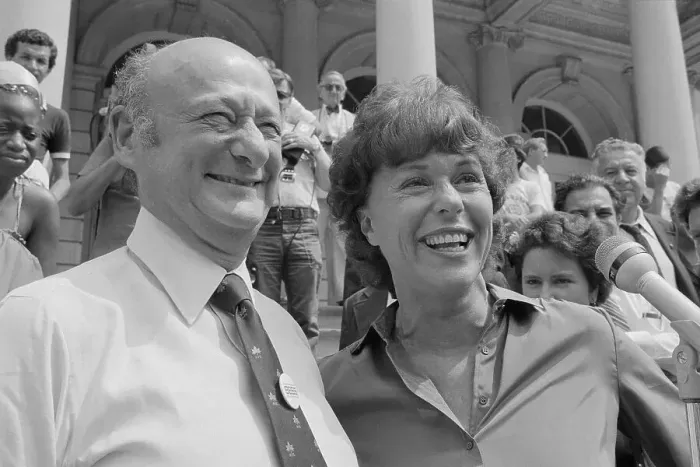 Framed Print : Bess Myerson with Mayor Ed Koch Framed Print : Bess Myerson with Mayor Ed Koch