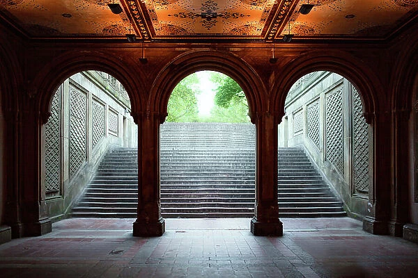 Bethesda Arcade in Central Park New York