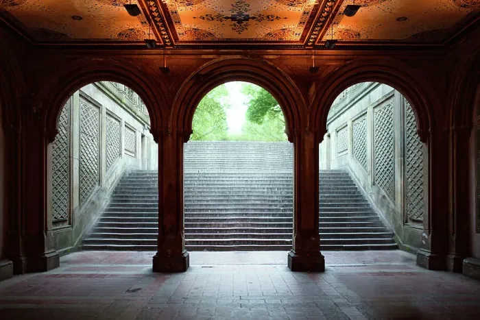 Framed Print : Bethesda Arcade in Central Park New York Framed Print : Bethesda Arcade in Central Park New York