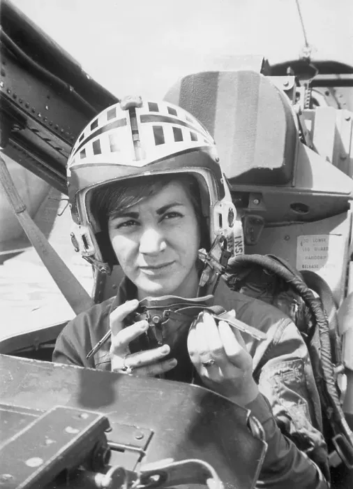 Framed Print : Betsy Halstead in Army Gear Returning from Viet Nam Framed Print : Betsy Halstead in Army Gear Returning from Viet Nam