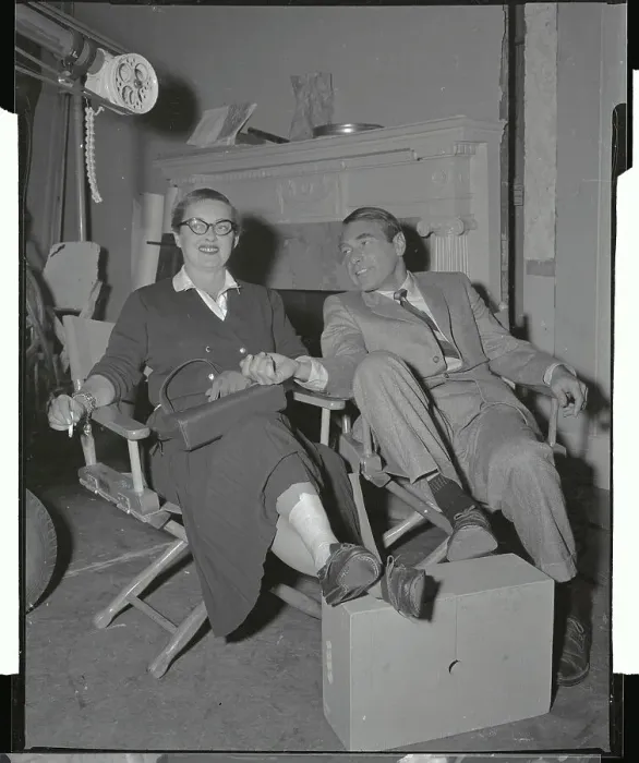 Framed Print : Bette Davis and Husband Relaxing on Lounge Chairs Framed Print : Bette Davis and Husband Relaxing on Lounge Chairs