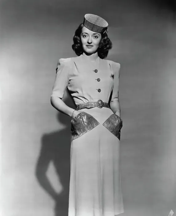 Framed Print : Bette Davis Posing In Dress W / Snakeskin