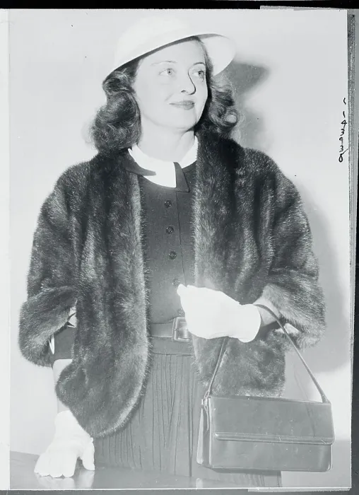 Framed Print : Bette Davis Wearing Fur Coat Framed Print : Bette Davis Wearing Fur Coat
