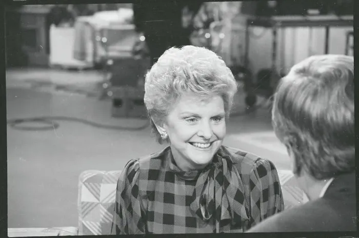 Framed Print : Betty Ford Under Umbrella Conversing with Reporter Framed Print : Betty Ford Under Umbrella Conversing with Reporter