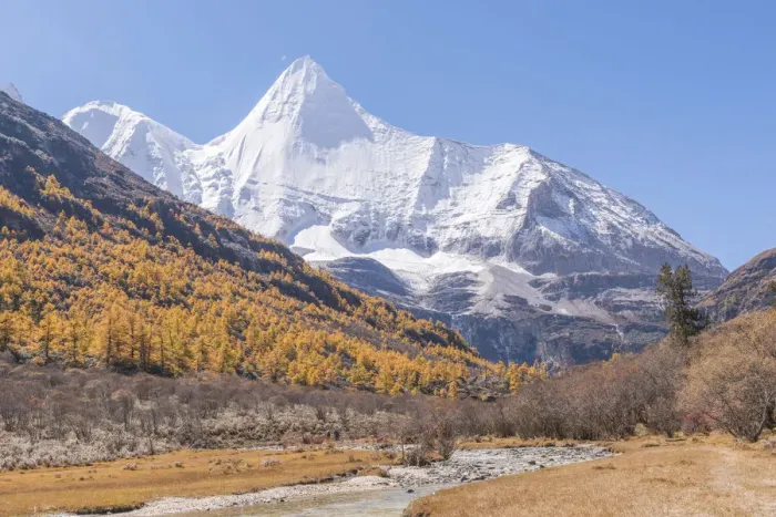 Framed Print : Beutiful nature of Colorful autumn in Yading national Framed Print : Beutiful nature of Colorful autumn in Yading national