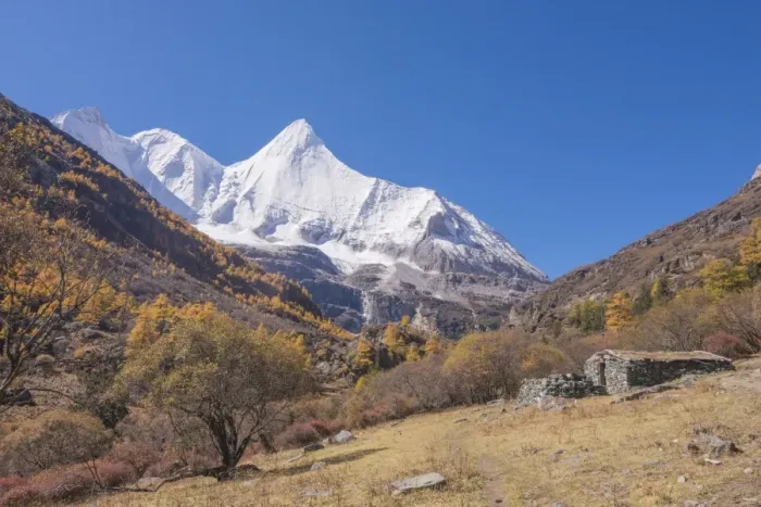Framed Print : Beutiful nature of Colorful autumn in Yading national Framed Print : Beutiful nature of Colorful autumn in Yading national