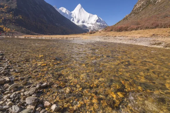 Framed Print : Beutiful nature of Colorful autumn in Yading national Framed Print : Beutiful nature of Colorful autumn in Yading national