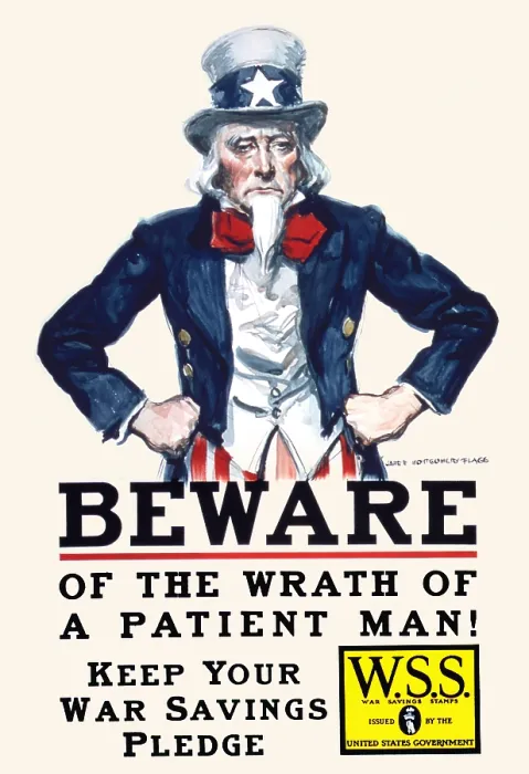 Framed Print : Beware of the wrath of a patient man! Framed Print : Beware of the wrath of a patient man!