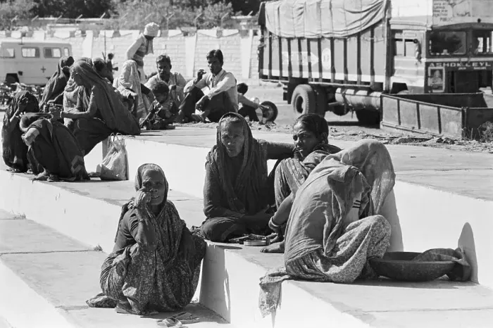 Framed Print : Bhopal Refugees Waiting for Transfer