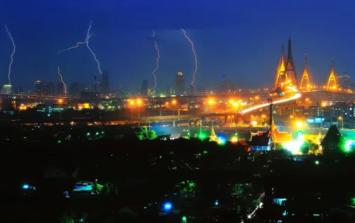 Framed Print : Bhumibol bridge