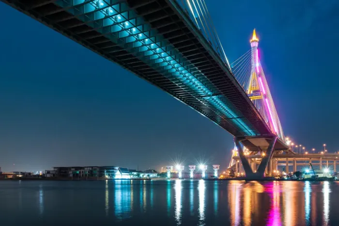 Framed Print : Bhumibol bridge Framed Print : Bhumibol bridge