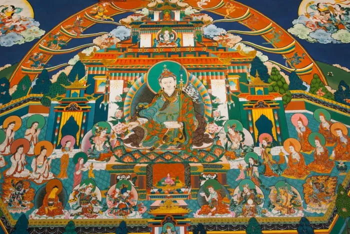 Framed Print : Bhutan, Trongsa. Vajrayana Buddhist painting in monastery Framed Print : Bhutan, Trongsa. Vajrayana Buddhist painting in monastery