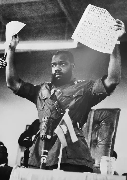 Framed Print : Biafra Official Announcing Price Increases Framed Print : Biafra Official Announcing Price Increases