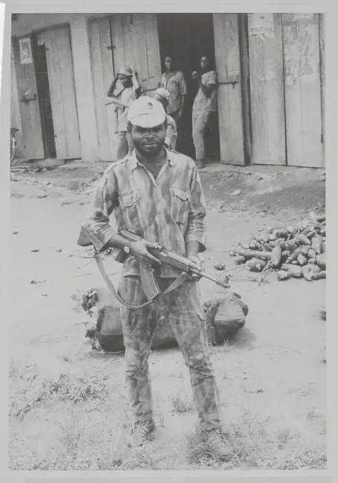 Framed Print : Biafran Soldier with Rifle Framed Print : Biafran Soldier with Rifle