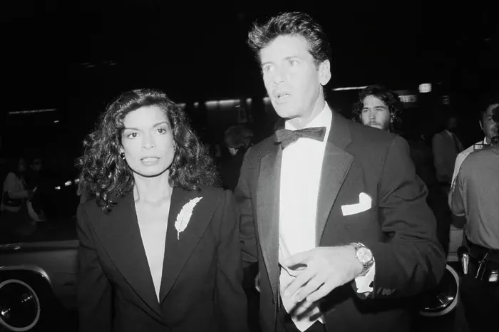 Framed Print : Bianca Jagger and Calvin Klein at Premiere