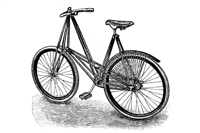Framed Print : Bicycle. Antique illustration engraving of a bicycle Framed Print : Bicycle. Antique illustration engraving of a bicycle