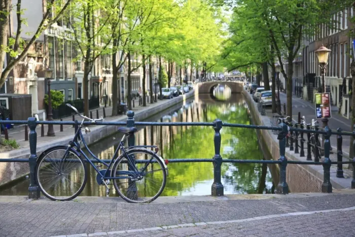 Framed Print : Bicycle on a bridge crossing a canal in the historic city centre of Amsterdam, Holland, Netherlands, Europe Framed Print : Bicycle on a bridge crossing a canal in the historic city centre of Amsterdam, Holland, Netherlands, Europe