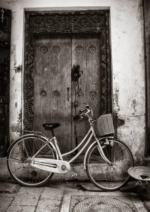Framed Print : Bicycle and Doorway Framed Print : Bicycle and Doorway