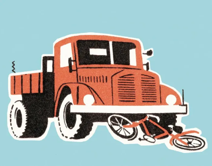 Framed Print : Bicycle hit by a truck Framed Print : Bicycle hit by a truck