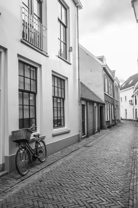 Framed Print : Bicycle on a lovely alley Framed Print : Bicycle on a lovely alley