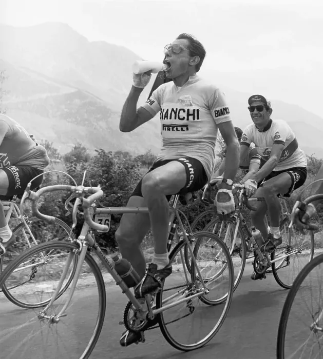 Framed Print : Bicyclist In Race Drinks From Bottle Framed Print : Bicyclist In Race Drinks From Bottle